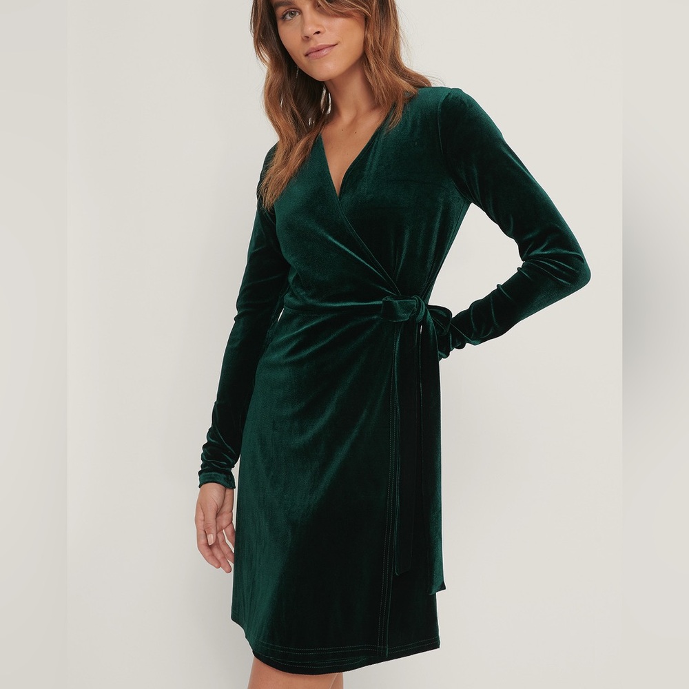 Rachel Dark Green Long Sleeve Dress